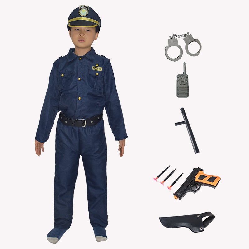 Children'S June 1 Police Uniform Police Officer Uniform Toy Suit Police Uniform Role Playing Traffic Police Performance Uniform - Image 2